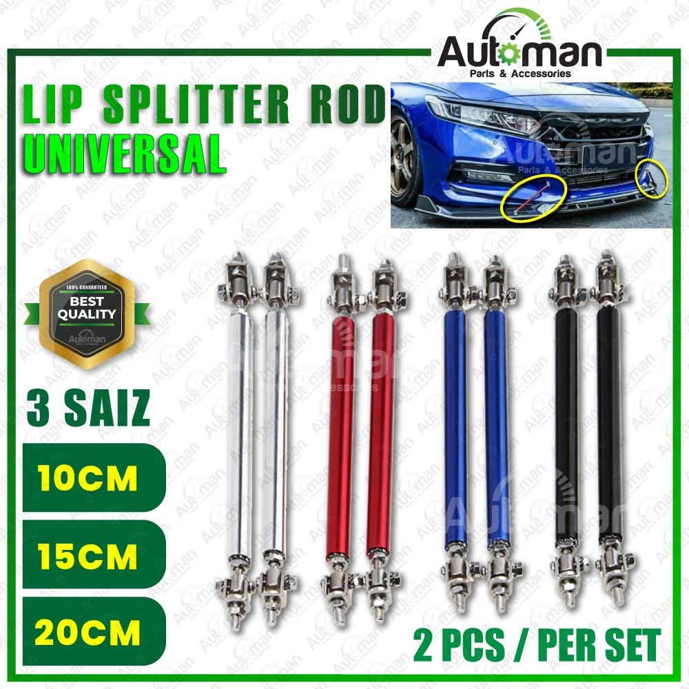Universal Car Adjustable Front Rear Bumper Lip Splitter Rod Support ...