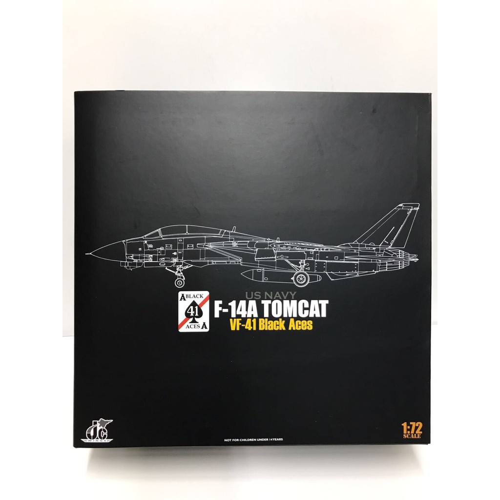 JC Wings USA F-14A TOMCAT VF-41 BLACK ACES 1/72 diecast JC Wings USA F-14A TOMCAT VF-41 BLACK ACES 1/72 diecast