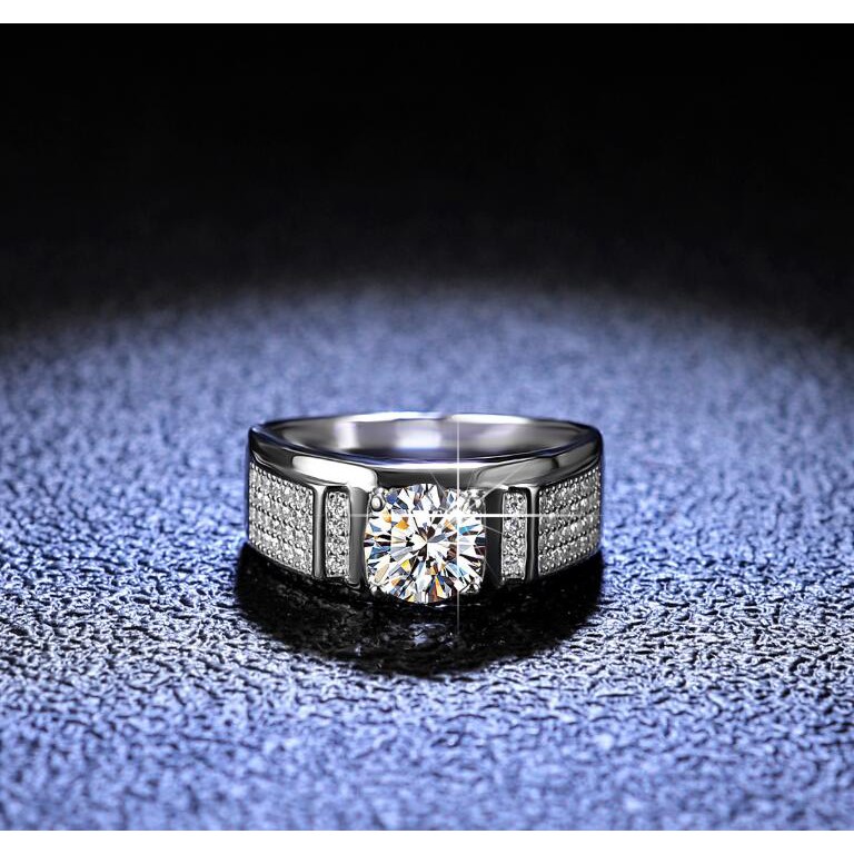 With GRA certificate] S925 sterling silver carat Moissanite ring