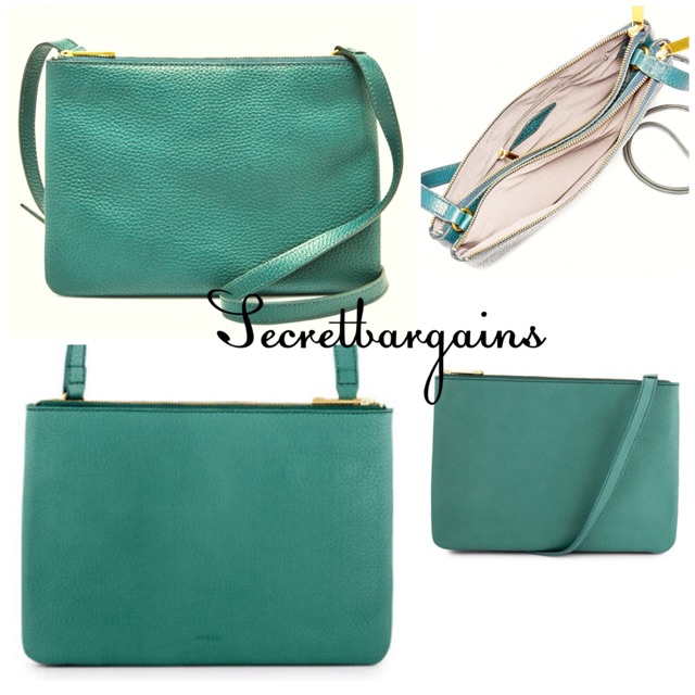 Fossil Sadie Crossbody Teal Green Shopee Malaysia