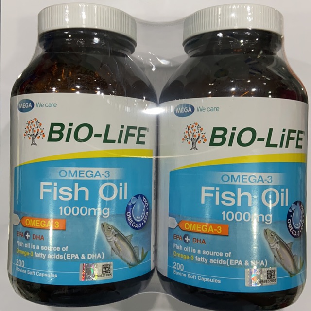 Biolife omega 3 fish oil 1000mg 200’s x2 Shopee Malaysia