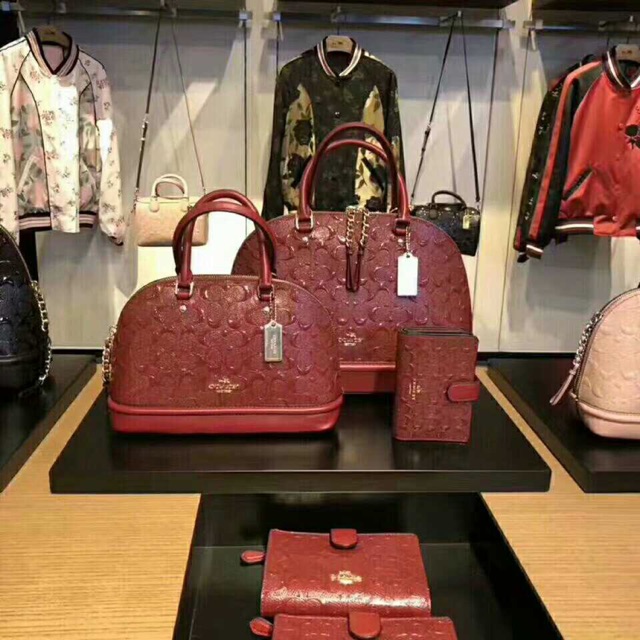 Coach mini sierra hot sale satchel red