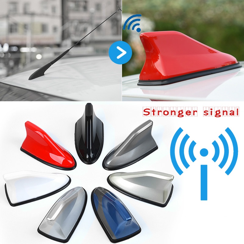 New Universal Car Shark Fin Antenna Auto Radio Signal Aerials Roof Antennas Shopee Malaysia