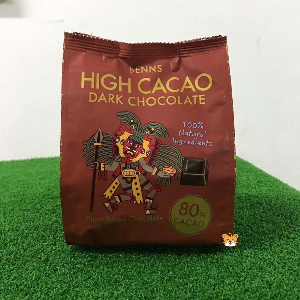 Benns High Cacao/0% Sugar Dark Plant Based Chocolate 200g | Shopee Malaysia
