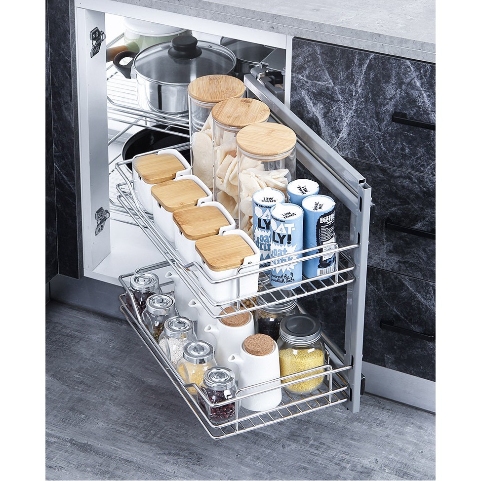 Alcor System Magic Corner Organizer / Magic Corner Pull Out Basket ...