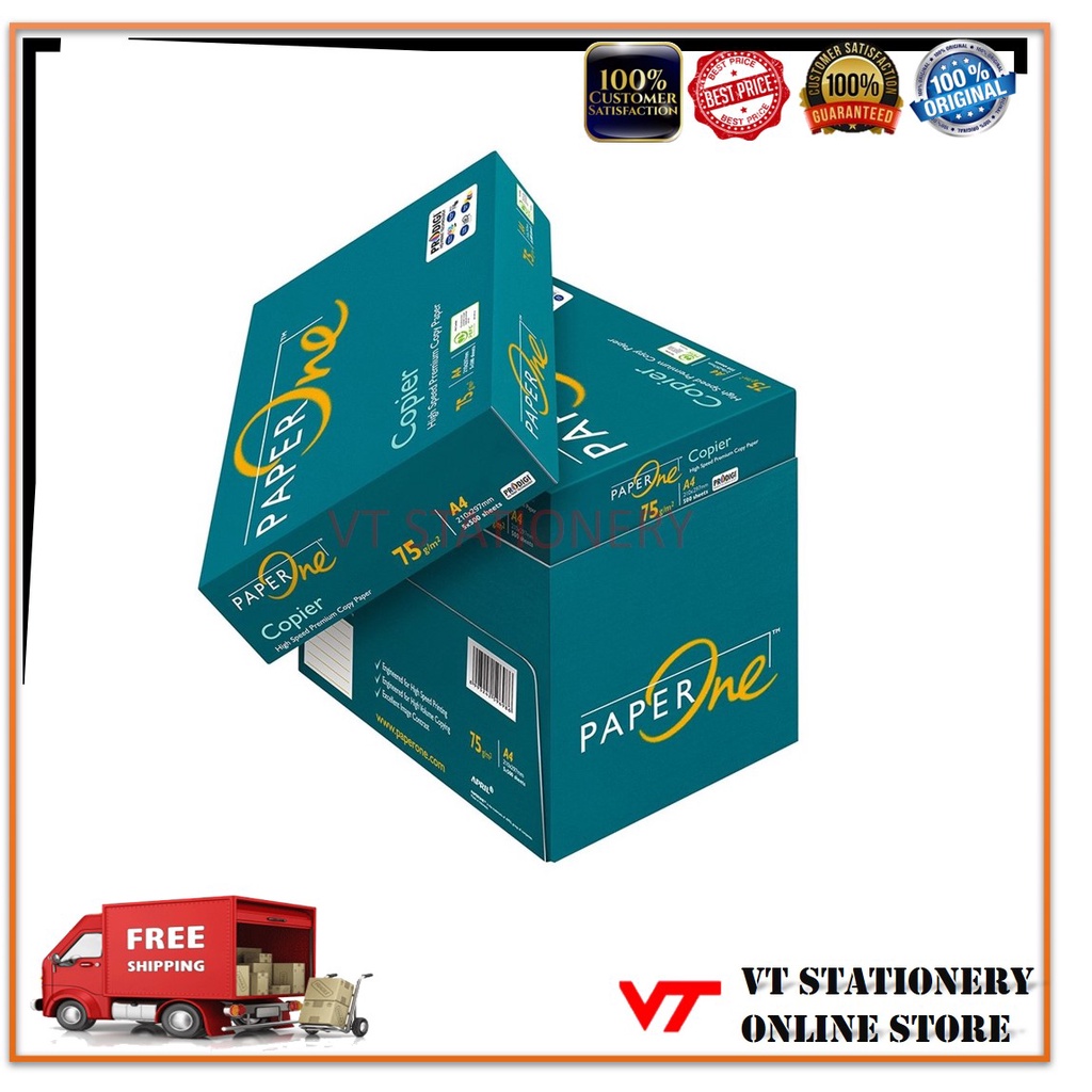 Paper One A4 70GSM/75GSM/80GSM 450's/500's / Kertas Fotostat / Kertas ...