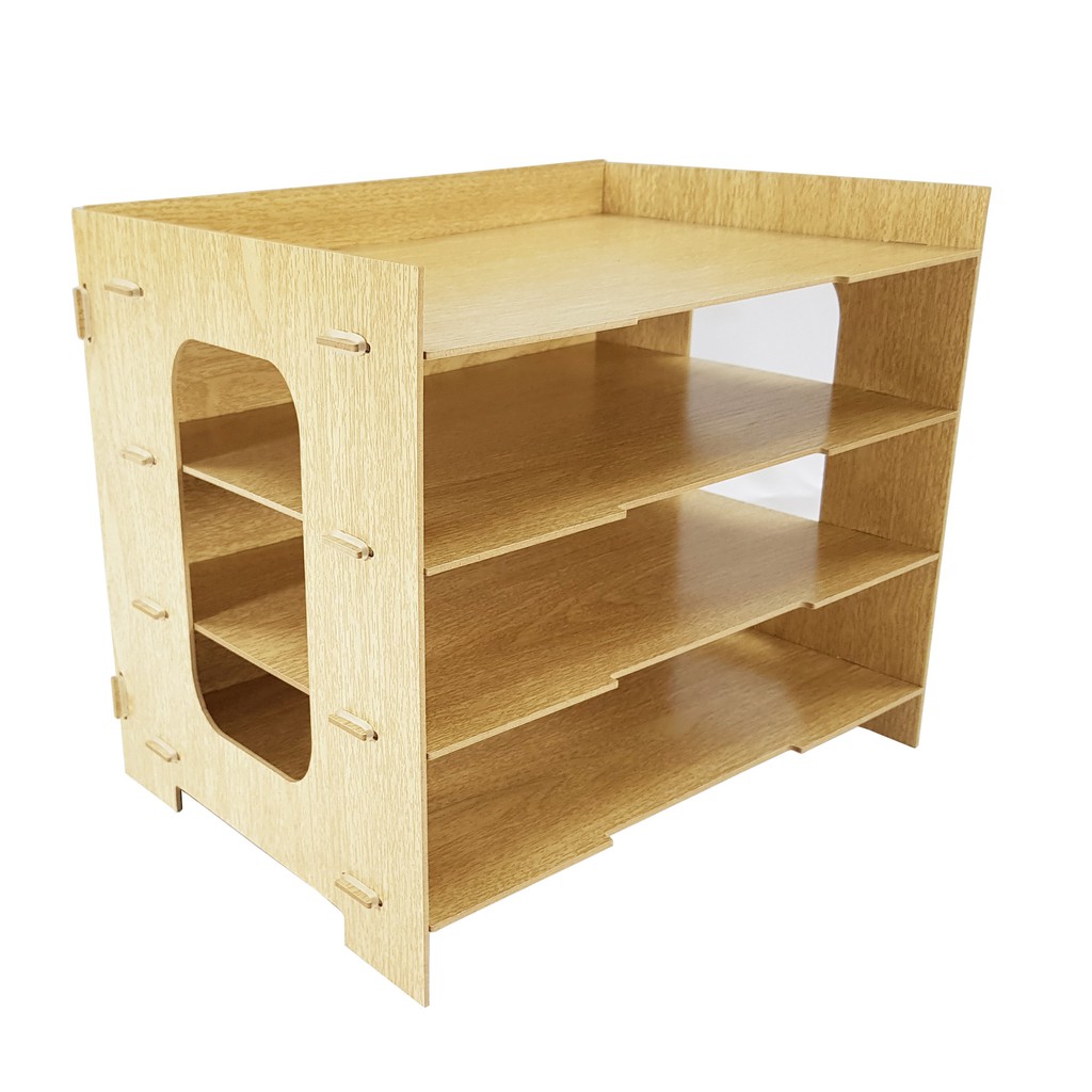 Wooden 4 level desktop rack, Wooden 4 level table rack, Document rack