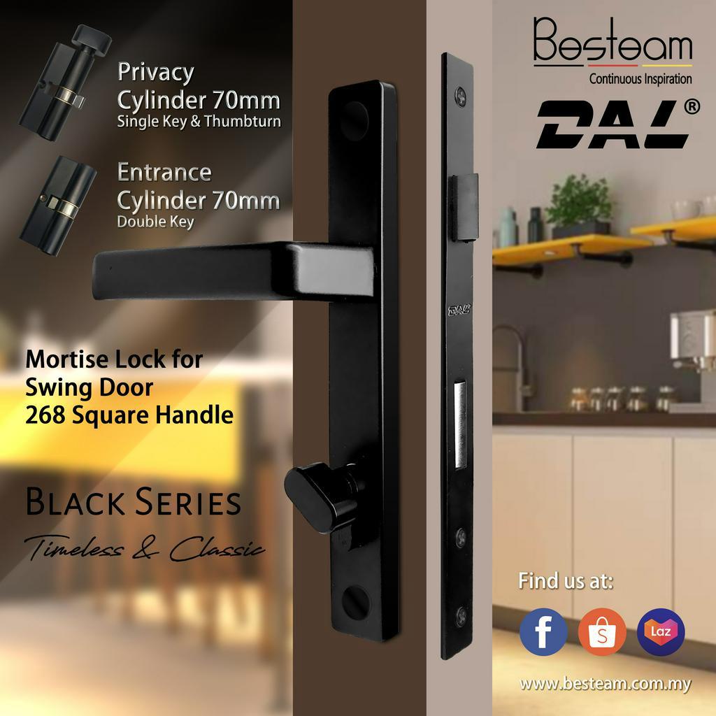 DAL 268 Square Design Swing Door Handle Mortise Lock Shopee Malaysia