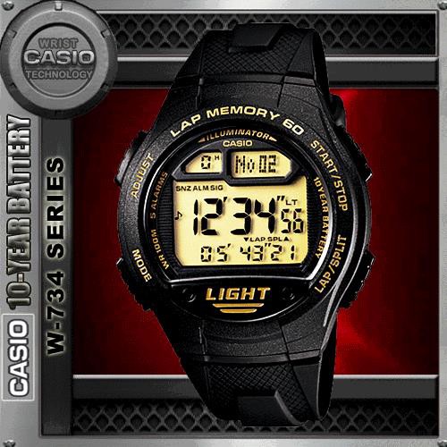 Casio w734 discount