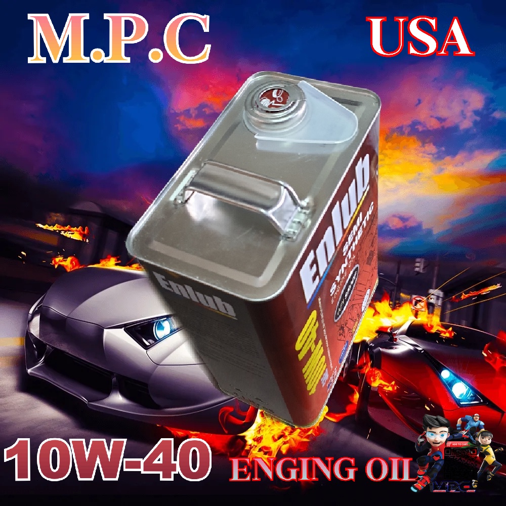Enlub SAE 10W40 SEMI SYNTHETIC ENGINE OIL 10W40 4L APISN/CF GREEN