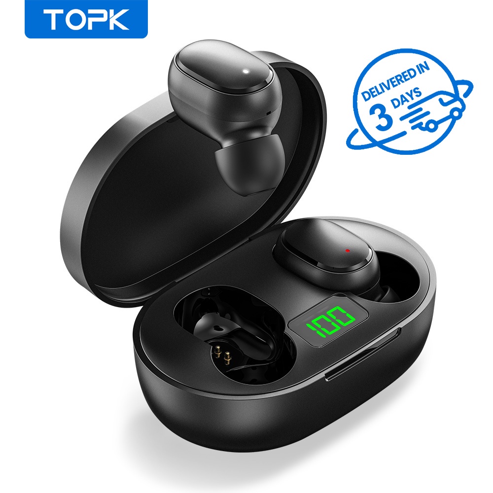 TOPK T24 TWS Wireless Earphone Bluetooth V5.0 Wireless Earbuds Stereo Headphone for Samsung HUAWEI Xiaomi