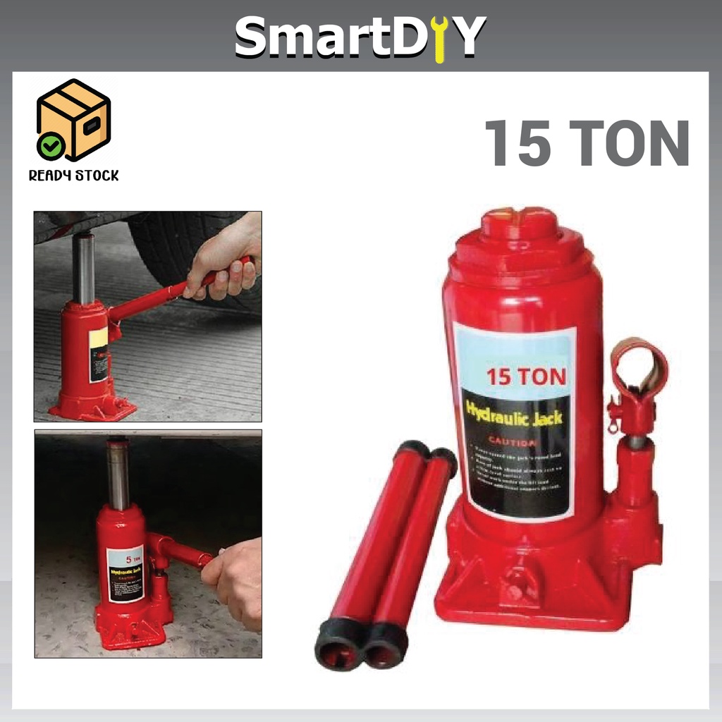 15 Ton Portable Heavy Duty Hydraulic Floor Bottle Jack | Shopee Malaysia