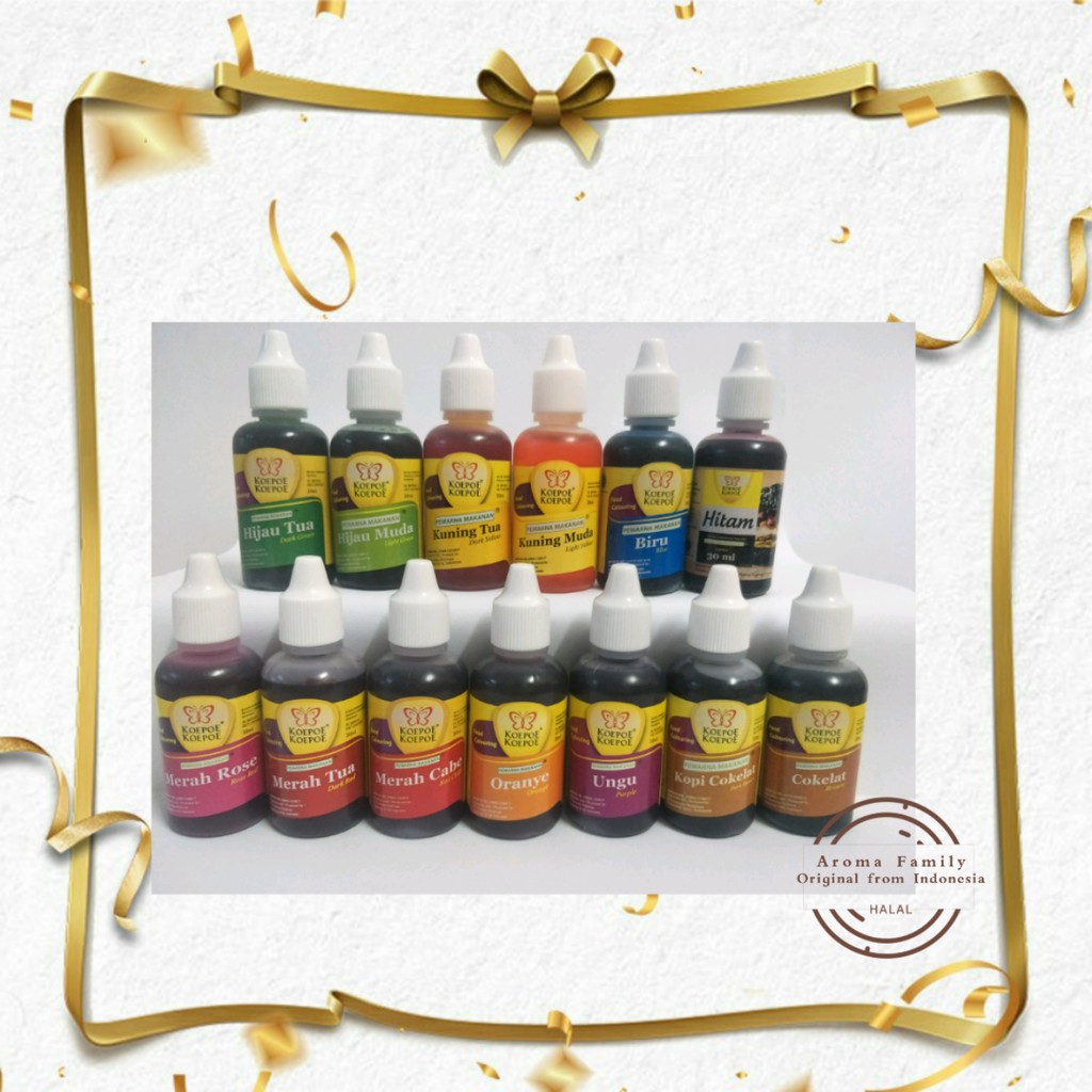PEWARNA KOEPOE/WATER BASED/ KOEPOE FOOD COLOURING 30ML [READY STOCK