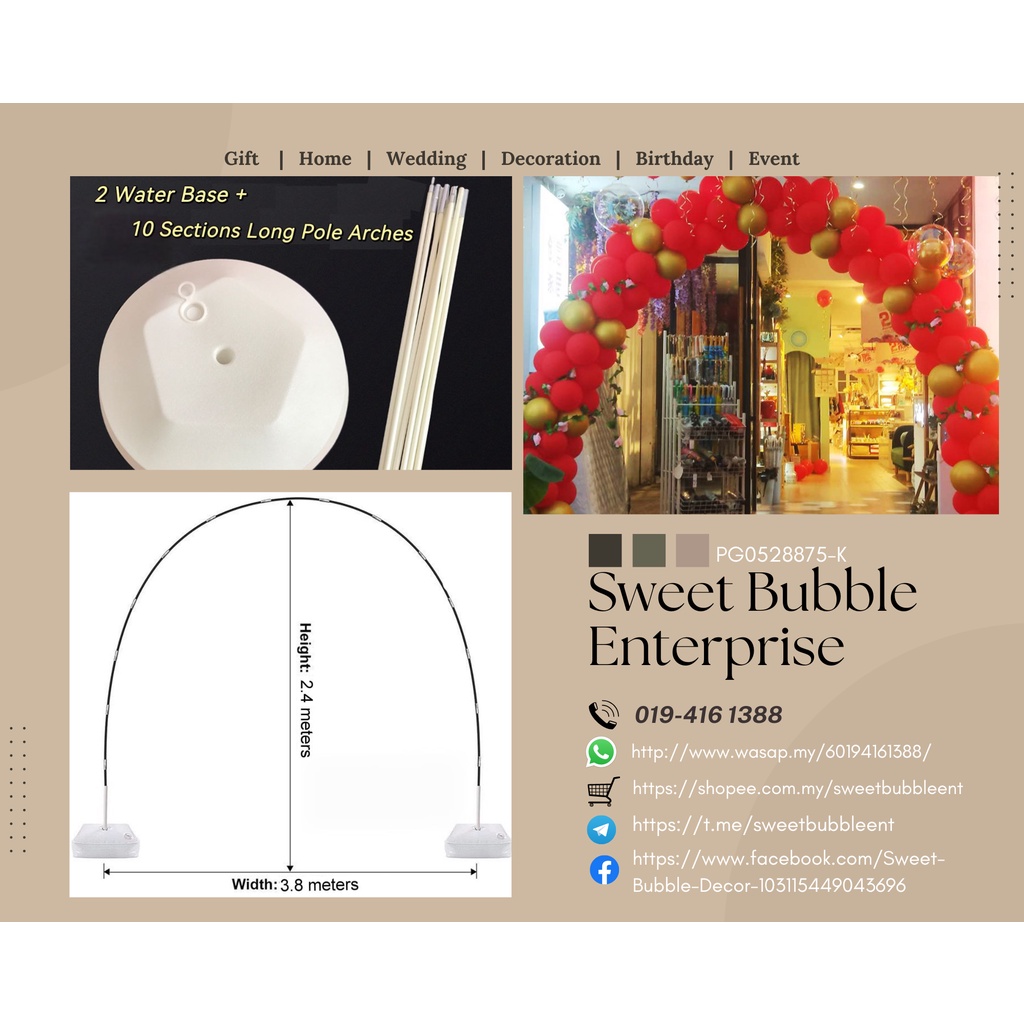 Frame Arch Column Stand Base DIY Wedding Party Shop Door Decoration