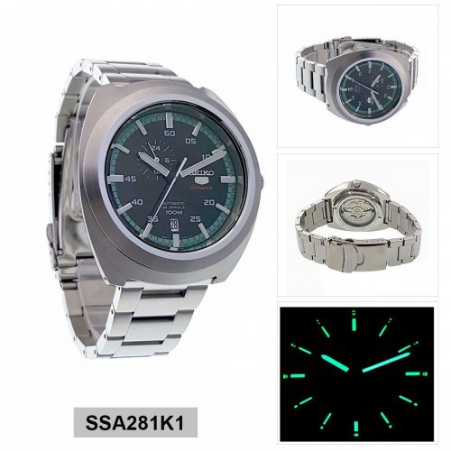 Seiko 5 SSA283K1 Gents Retro Automatic Stainless Steel Watch Silver Shopee Malaysia