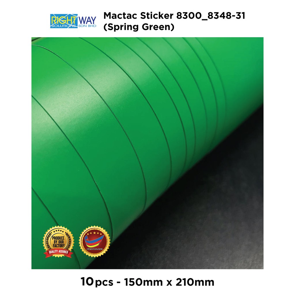 STICKER MACTAC STICKER 8300_8348-31 | SPRING GREEN COLOUR | 10PCS ...