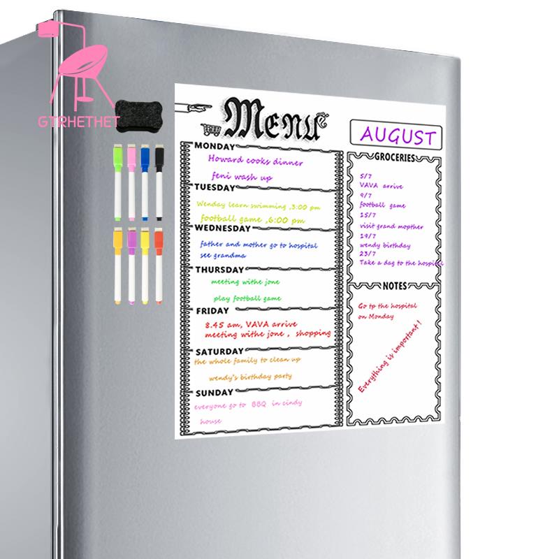 A3 Whiteboard Sheet for Kitchen Fridge Multipurpose Fridge