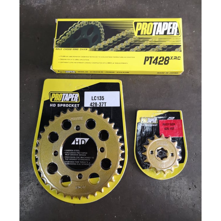 Combo Set Lc135 Rxz Protaper 428 Sprocket Set With Oring Chain 