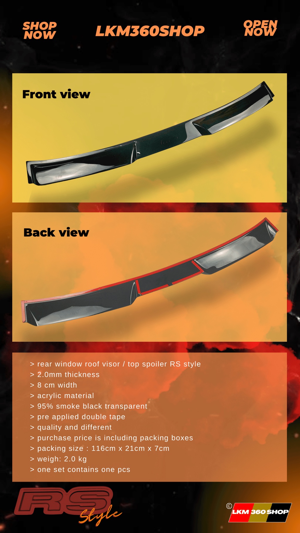 Honda Civic 4-Piece Premium Chrome Window Visor Rain Guards For 2022-2025 Sedan Sun Visors For Honda Civic Del Sol