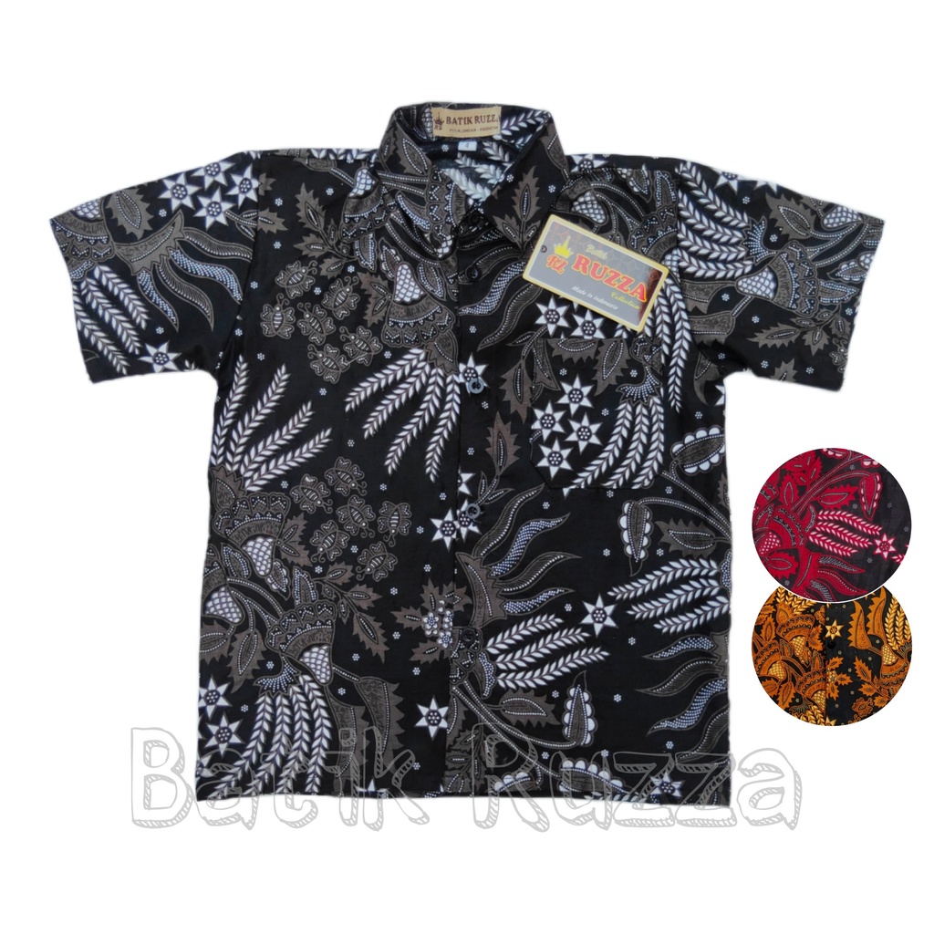 [Raya 2024] KEMEJA Vantela Batik Children Size 0-15 Years Old Shirt For ...