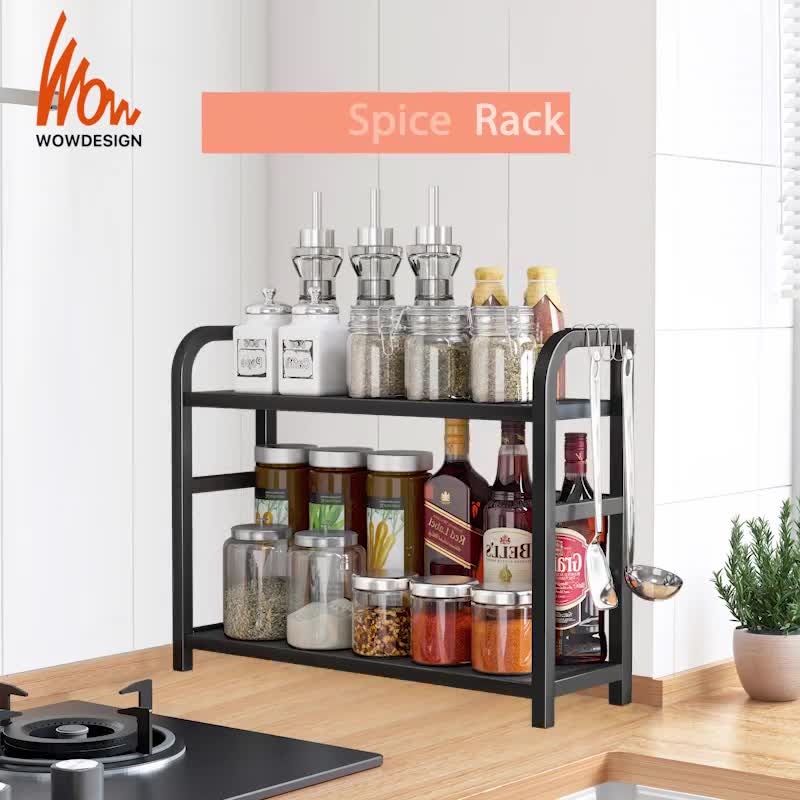 Kitchen Storage Rack Spice Rack Kitchen Rak Rempah Rak Serbaguna ...
