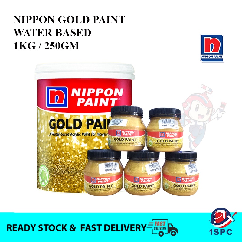 NIPPON PAINT GOLD PAINT 1KG FOR WOOD & METAL, Wood & Metal Paints