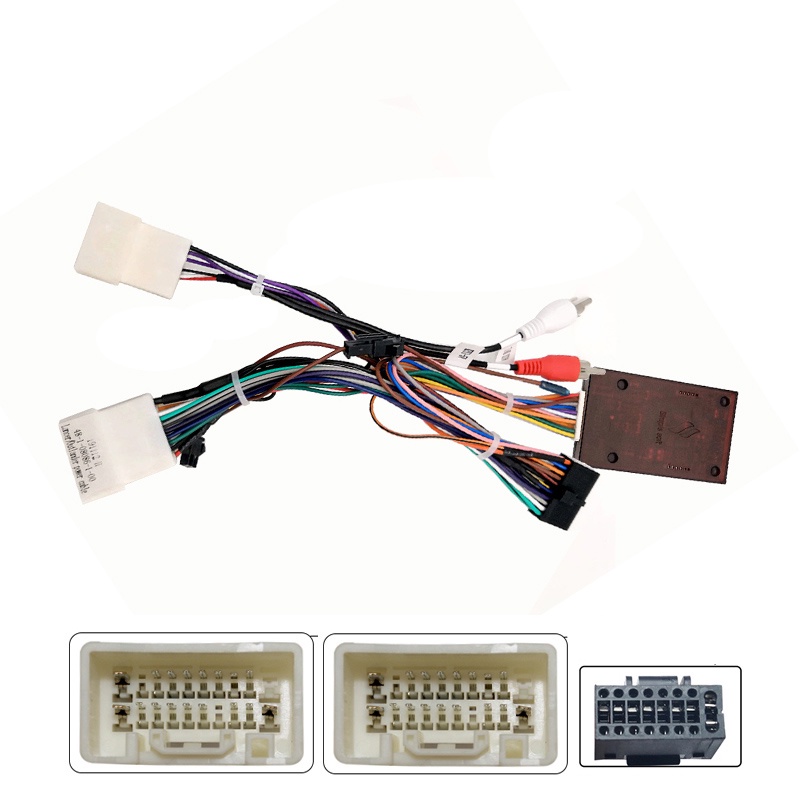 Car Radio Stereo Head Unit Amplifier 16Pin Wire Harness Adapter With