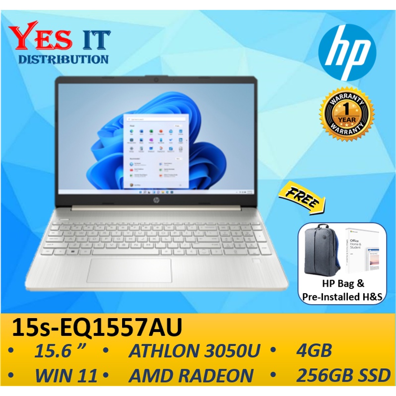 Hp 15s Eq1557au Eq1558au 156 Laptop Pale Gold Athlon 3050u 4gb 256gb Ssd Amd Radeon 5009