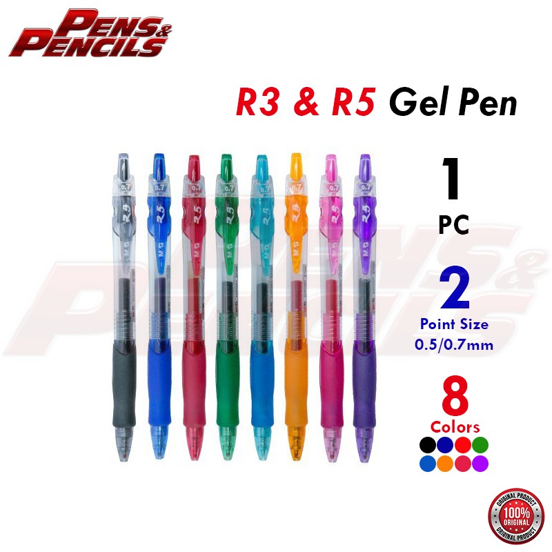 M&G R3 R5 Retractable Gel Pen Refill 0.5mm 0.7mm AGP12371 AGP02372 (1pc