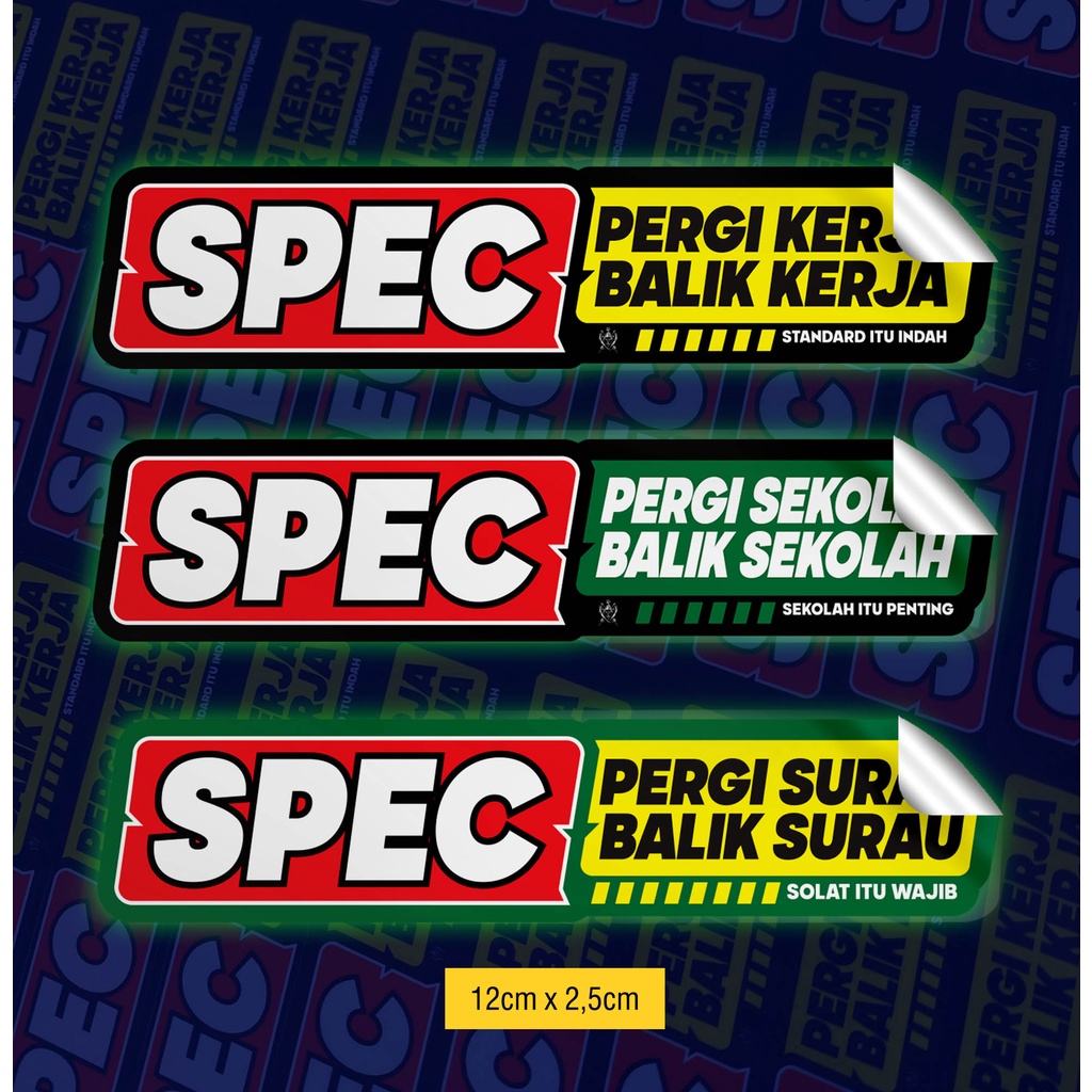 STICKER SPEC PERGI KERJA BALIK KERJA, SPEC PERGI SEKOLAH BALIK SEKOLAH ...