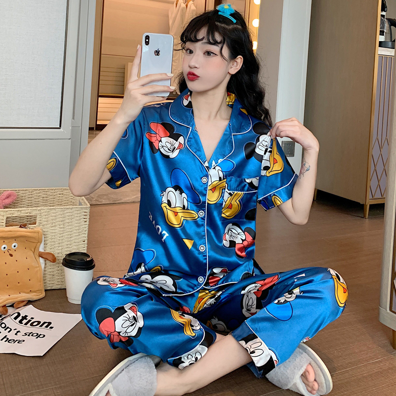 Mickey mouse silk pajamas sale