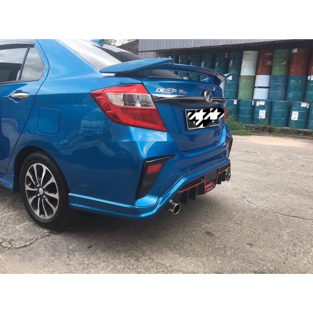 PERODUA BEZZA TRD V3 SPOILER ABS WITH PAINT | Shopee Malaysia