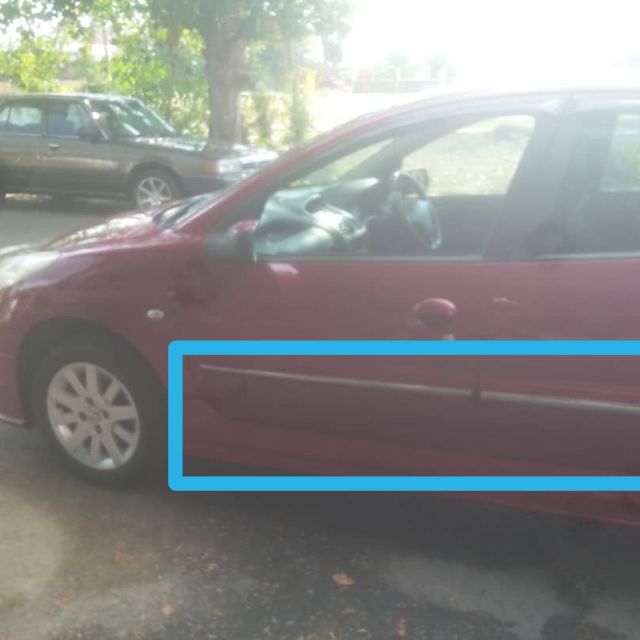 Door Exterior Door Trim with Chrome For Peugeot 207 Shopee Malaysia
