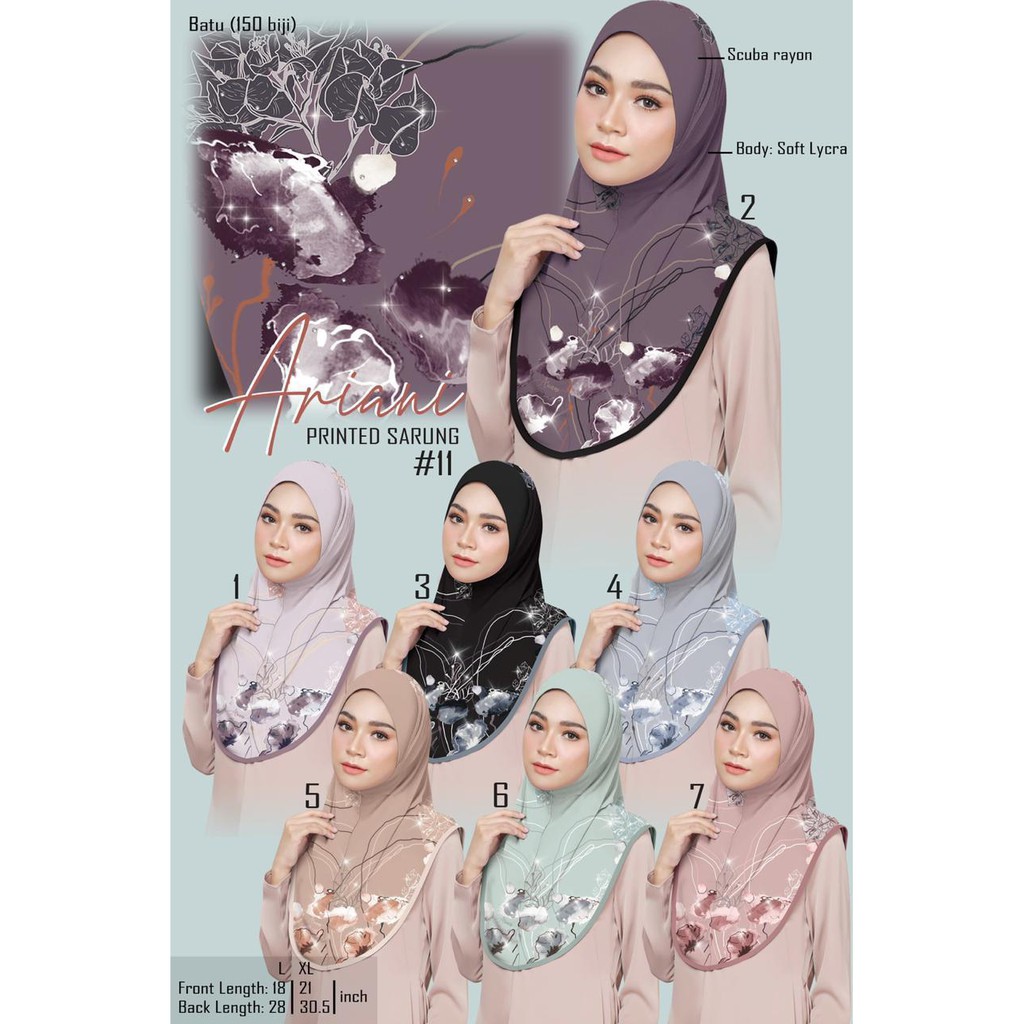 [READY STOCK] Tudung Sarung L Inspired ARIANI Readystok (080) | Shopee ...