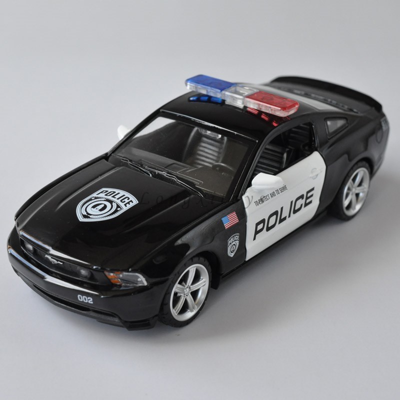 1:32 Diecast Model Ford Mustang GT Police Patrol Wagon Pull Back Toy ...