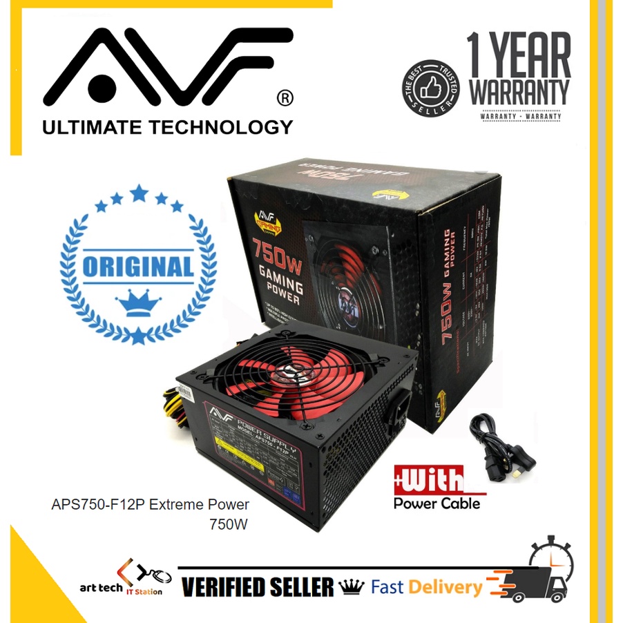 AVF APS750-F12P Extreme Power 750W Power Supply | Shopee Malaysia