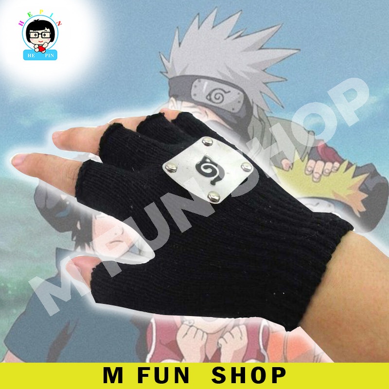 1 Pair Anime Apparel Naruto Cotton Hand Gloves Hatake Kakashi Ninja ...