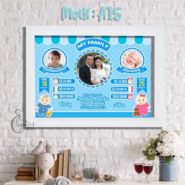 Biodata Baby Photo Frame Picture Frame biodata Picture Frame | Shopee ...