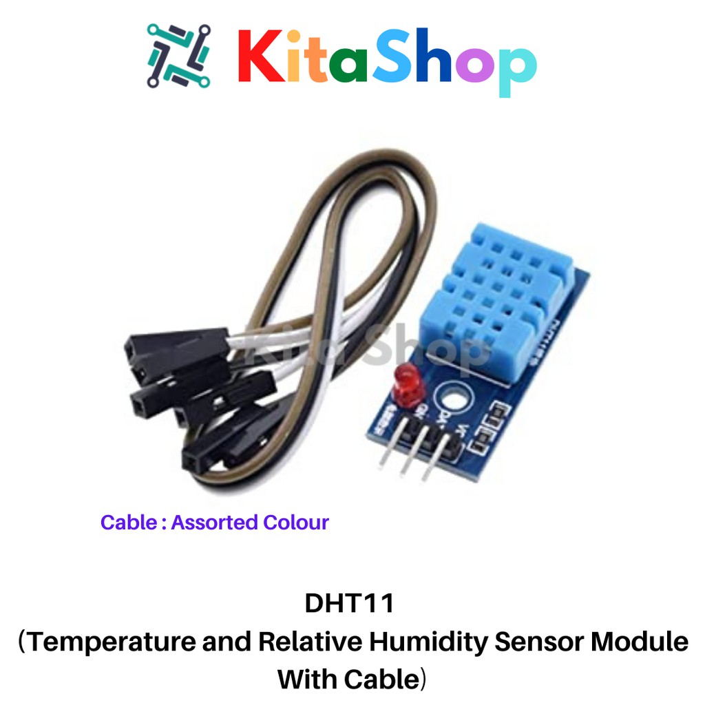 DHT11 (Temperature And Relative Humidity Sensor Module With Cable ...