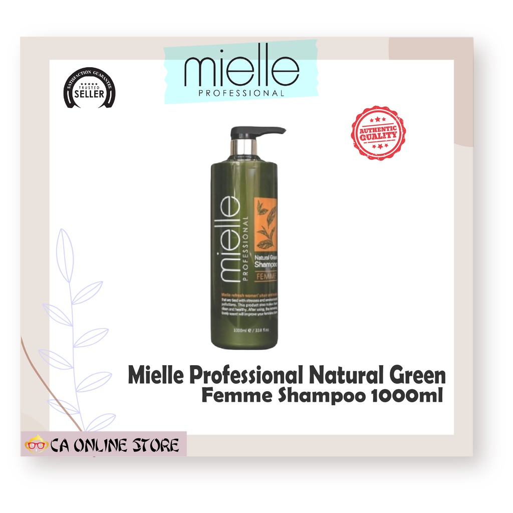 MIELLE PROFESSIONAL NATURAL GREEN FEMME SHAMPOO 1000ML | Shopee Malaysia