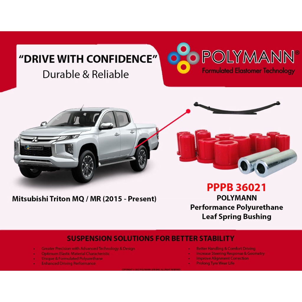 Polymann Mitsubishi Triton MQ/MR (2015 - Present) Leaf Spring ...