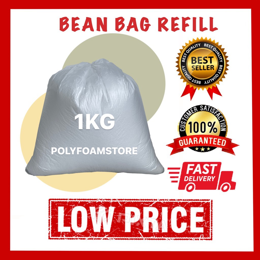 [ MALAYSIA READY STOCK ] 1KG BEAN BAG REFILL FILLING/BIJI KABUS / ISI BEAN  BAG (Poly Foam BEADS 1KG) 懒人豆袋沙发--保丽龙粒