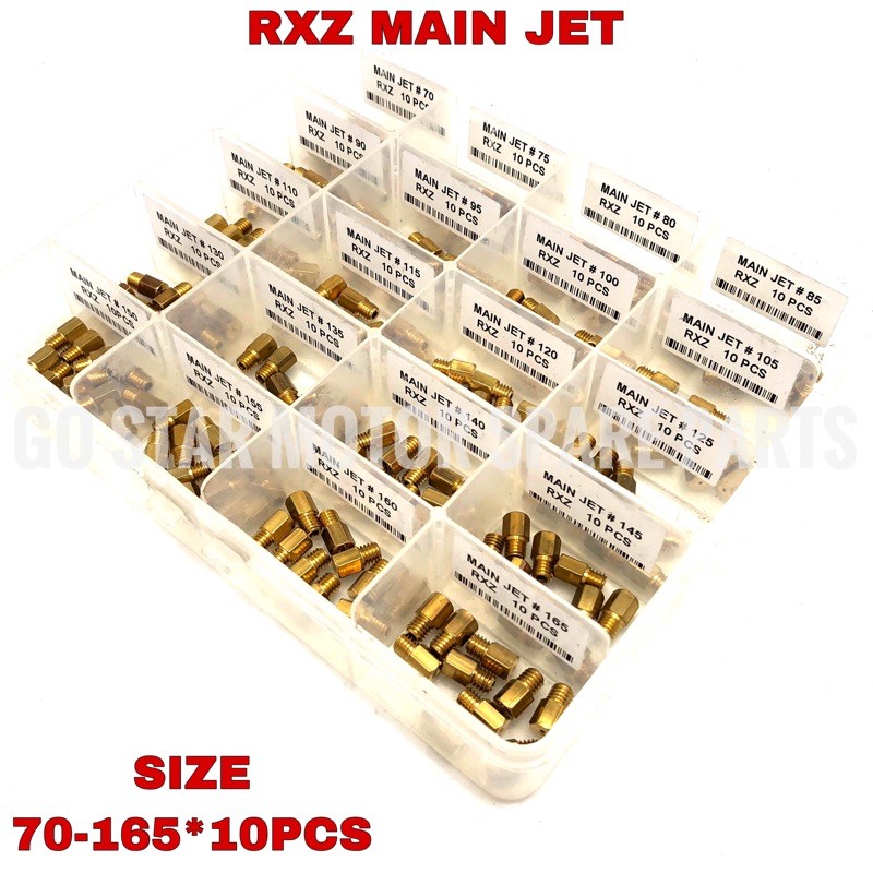 YAMAHA RXZ135 RXZ 135 MAIN JET MAINJET 1 BOX SET 70-165 200 PCS SET ...