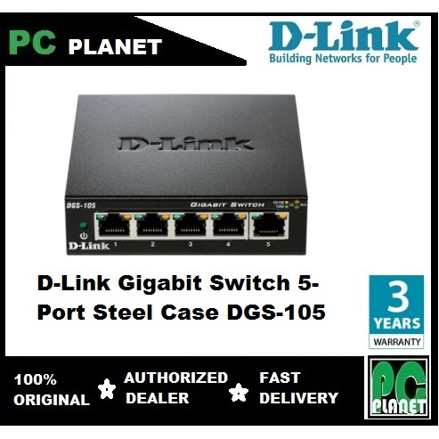 DGS-108 - 8-Port Gigabit Desktop Switch In Metal Casing Malaysia