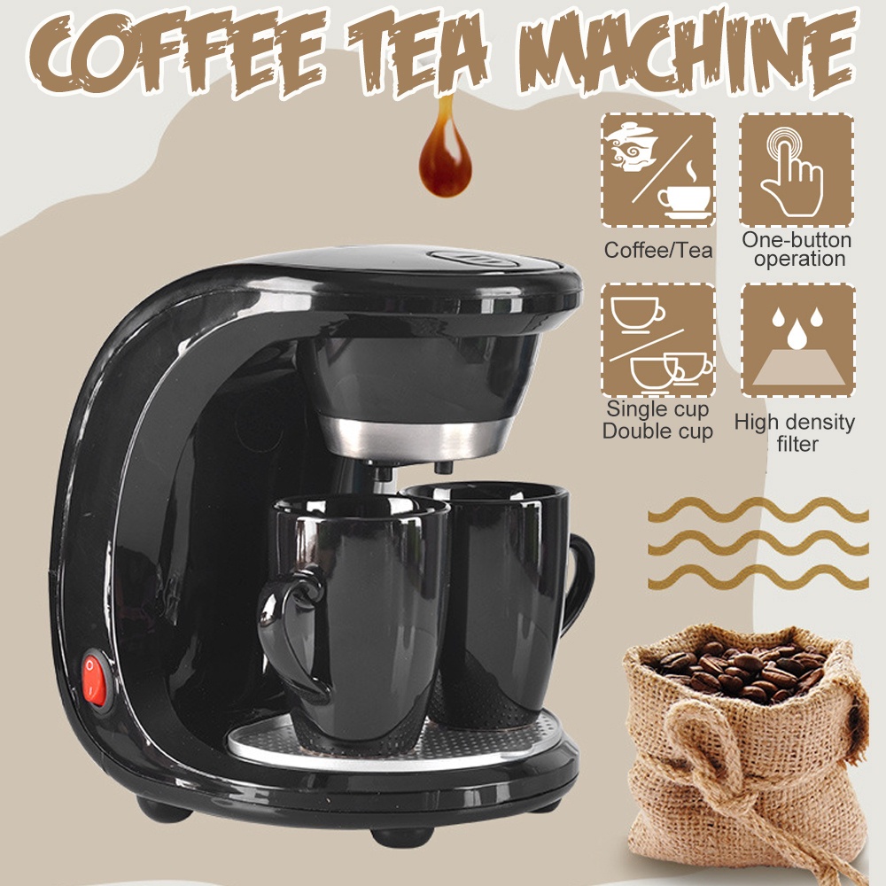 Dual cup coffee outlet maker