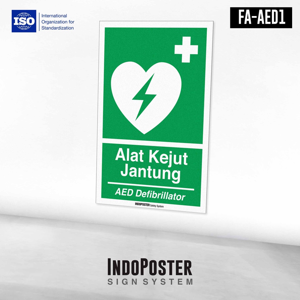 K3 ISO Sign Sticker Heart Shock Device AED Automated External ...