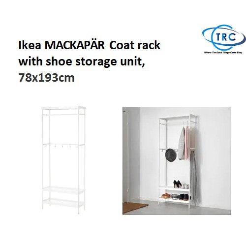 MACKAPAR MACKAPAR Coat rack with shoe storage unit 78x193cm 100 GENUINE IKEA Shopee Malaysia