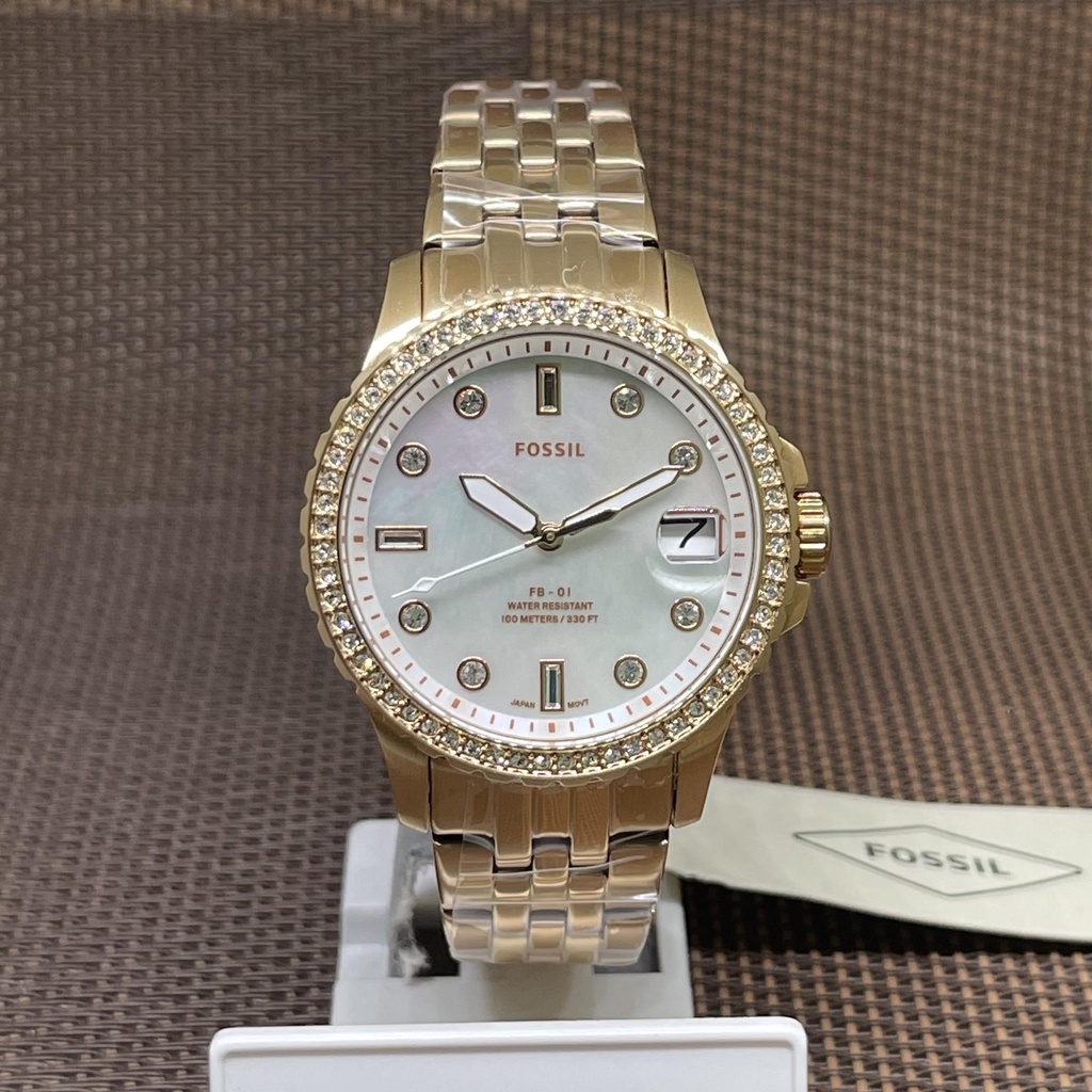 Fossil ES4995 FB-01 Three Hand Rose Gold-Tone Stainless Steel Ladies' Watch