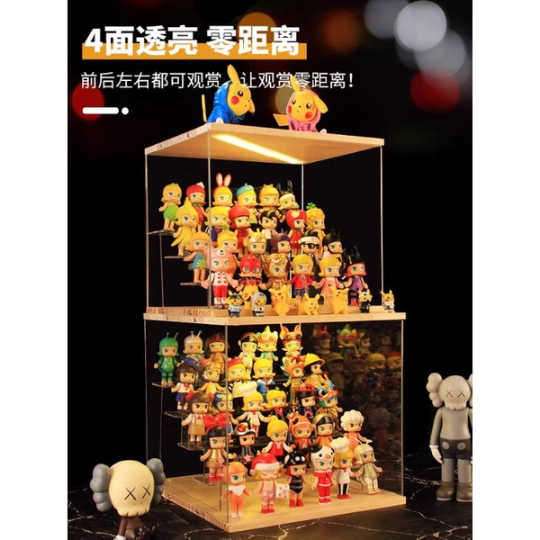 Toys Showcase Clear Display Rack Display Box wood acrylic Storage box