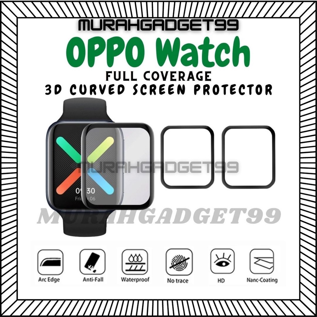 Oppo Watch 41mm 46mm Band Smart Watch 3D Curved Full Protective TPU Cover Screen Protector Case Shopee Malaysia